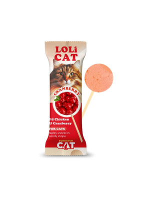 EUROGOLD CAT LOLİCAT KEDİ ÖDÜL LOLİPOP 1.5 GR KIZILCIKLİ - 15'Lİ .5